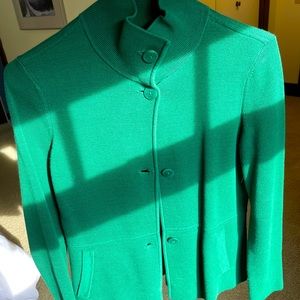 Green jacket/ peacoat